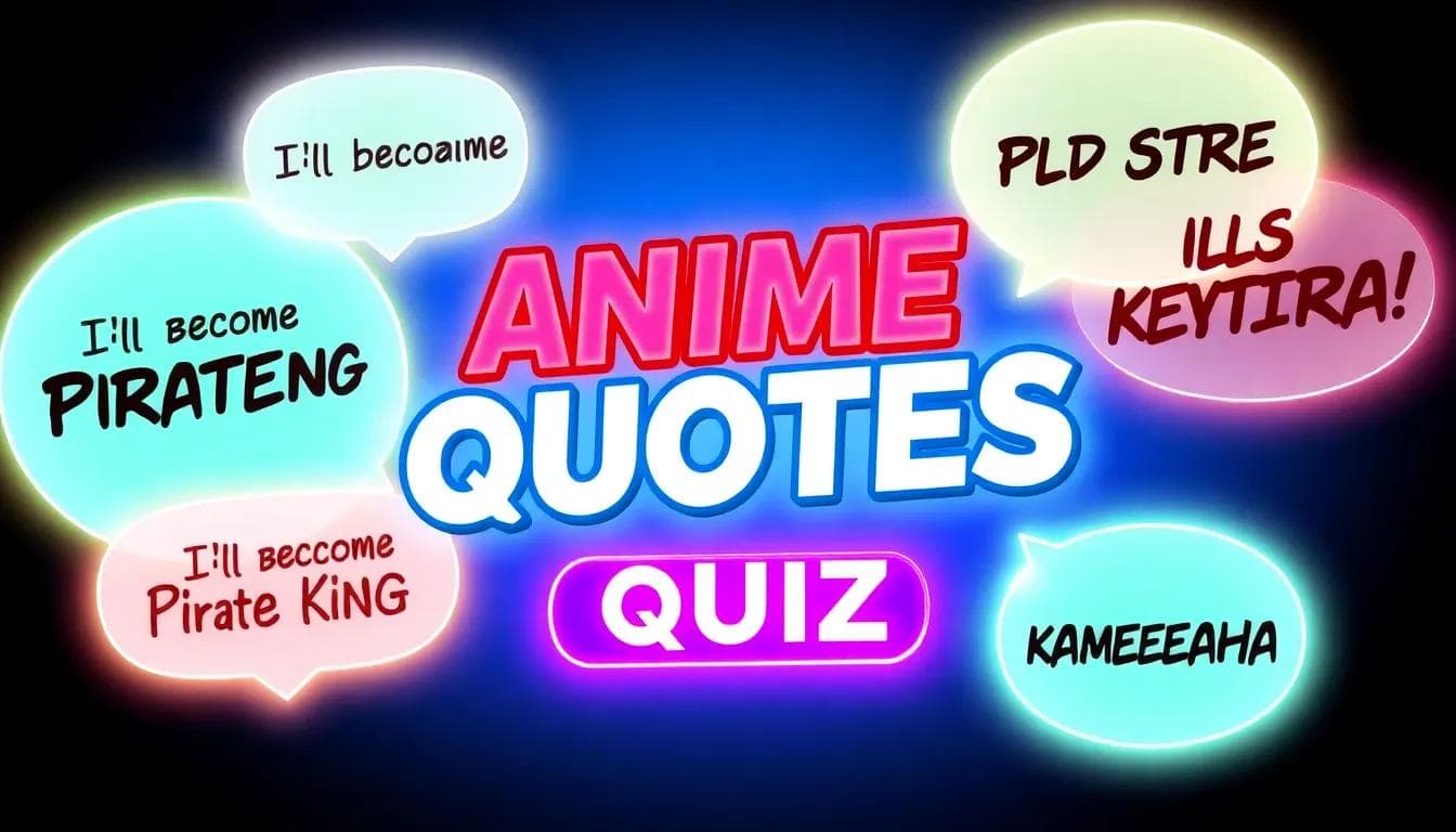 Match Famous Anime Quotes to Characters trivia quiz background