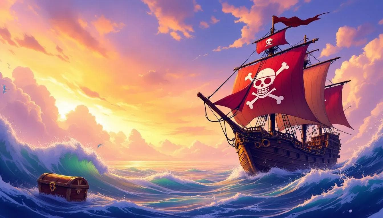 One Piece Grand Line Knowledge Test quiz background